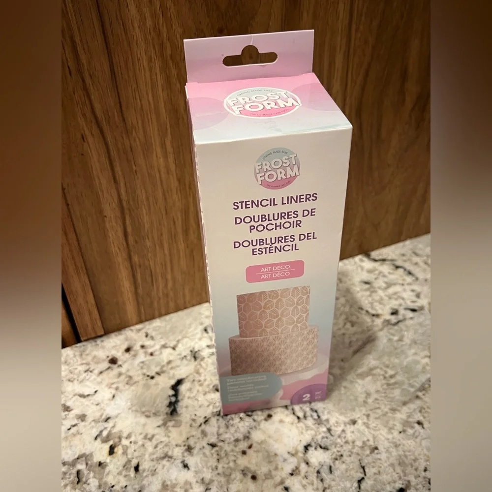 Frost Form Pink Art Deco Stencil Liners - 2 Piece
